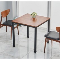 원룸용 철제다리 모던카페 2인 식탁 테이블(60cm 6색) 24평 다이닝룸 긴, 6.연한빈티지/블랙