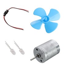 DIY Kits 6-9V Wind Turbine Micro Motor/ Mini Blue Leaf Paddle/ Diodes/ Cables