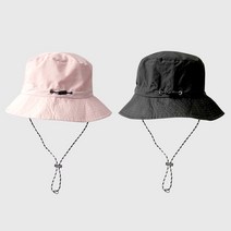 로지 남녀공용 등산용 벙거지 접이식 포켓모자 2P, 블랙+핑크