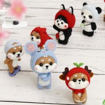 양모 니들펠트 세트 만들기 DIY 양모펠트, 31.핑크캣1