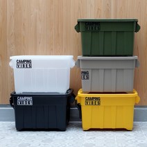 캠핑바이브스 멀티카고박스 75L 53L 캠핑박스 토트박스, 75리터, 블랙스티커, 그린