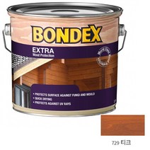본덱스 목재용 엑스트라 수용성 오일스테인 2.5L, 729 티크