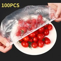 일회용 식품 커버 플라스틱 랩 그릇 용 내구성 탄성 뚜껑 플레이트 주방 보호기 가방 50-200 개, 한개옵션1