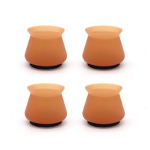 좌식의자 디스크의자 등받이의자 패브릭의자 틸팅의자 4/8pcs 실리콘 의자 모자 테이블 발 패드 둥근 비 슬, 02 Brown_01 4PCS