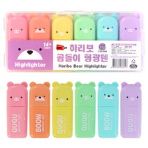 하리보 곰돌이 형광펜 6색 세트 학원 달란트 선물 성경학교 다쿠 다이어리 꾸미기