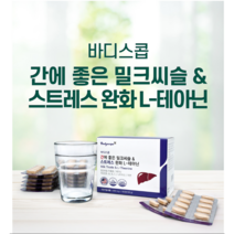 바디스콥 간에 좋은 밀크씨슬& 스트레스 완화 L-테아닌 1000mgX160정X1개