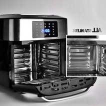 올스텐 에어프라이어 대용량 에어프라이어 16L 로티세리 통돌이 오븐형 삼겹살 프라이기, 올블랙, 16L 다이얼 올스텐형