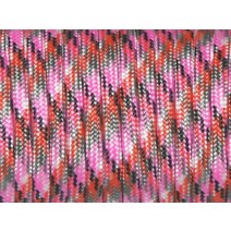 7 스트랜드 코어 550 파운드 파라코드 낙하산 코드 랜야드 밀 스펙 타입 III-100 피트 (다크 커피(70#))166763, Pink+red Camo(62#)