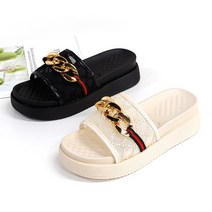 미스제인 홀리 빅체인 여성 슬리퍼 4cm