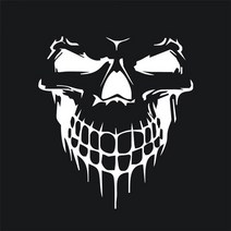 볼보트럭부품 zd punisher skull for volvo s60 v70 xc90, 1pcs 흰색, 159x177mm