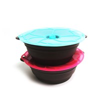 실리콘 멀티 컵 반찬 보관 뚜껑 커버 기발한아이디어상품, 15cm-레드, 1개