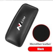 자동차방석 메모리폼 통풍시트 자동차 무릎 패드 쿠션 가죽 베개 탄성 메모리 폼 인테리어 시트 현대 N 라인 투싼 코나 소나타, [01] Microfiber Black, [02] 2PCS