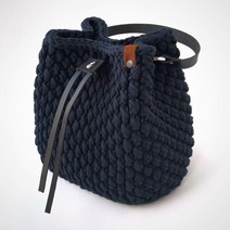 와이유 니팅백 손뜨개 DIY 소재 백 완제품 대용량 버킷백시간 보내