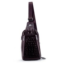 천연소가죽 슬링백 크로스백 악어가죽 패턴