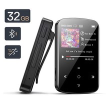 미니 블루투스 MP3 플레이어 MP4 HiFi 음악 모션 휴대용 64GB HD 초박형 터치 스크린 전자 책 녹음/FM 라디오/비디오, Black, 01 Black_04 64GB