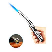 카자리코 고화력 휴대용 미니 토치 라이터 캠핑 가정 요리 화력 조절, 실버