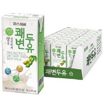 파스퇴르 쾌변두유 플레인 190ml 72개(24개*3박스)