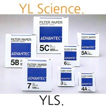 (YLS) Advantec 정량여과지 No.5C (Quantitative Filter Paper) 1um (0.22mm) - Japan, 185mm (100매입)