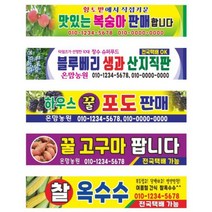 현수막 복숭아 블루베리 포도 꿀고구마 찰옥수수 농산물 프랑카드, H-1, 사방끈고리