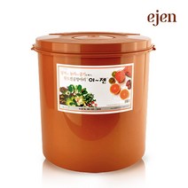 이젠 누름독 진공항아리 황토 원형 45L 장아찌 절임 반찬 김치 누름통 누름독 밀폐용기, 45L : 42.5cm(지름) x 42.5cm(높이)