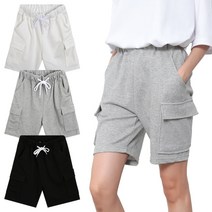 코디제이 여자 반바지 W카고하프팬츠 5부반바지 운동복 홈웨어 빅사이즈