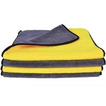 세차용품 omymlo Amazon 전문가 등급 프리미엄 폴리에스터 극세사 타월 옐로우 그레이 (30.5 x 30.5cm(12, Towel Yellow Gray, one option