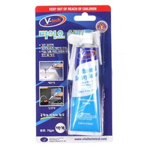 백색 튜브형 실리콘 75g 창틀 욕실실리콘곰팡이제거 욕실용실란트/욕실실리콘/창틀실리콘/세면대실리콘/욕조용실리콘/외부용실리콘/문틈실리콘/싱크대실리콘/다목적실리콘/주방실리콘, 1개, 화이트