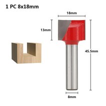 전기식 CMCP 청소 하단 라우터 비트 1pc 8mm 샹크 나무 카바 이드 조각 18-32mm CNC 밀링 커터, 02 1pc 8x18mm