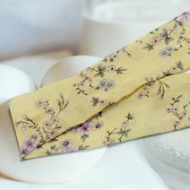곱창고무줄 헤어밴드 만들기 재료 쉬폰 재봉 원단 (폭5cm 길이2.7m) - 총10종류, 2.로라-옐로우 (2.7m)