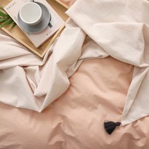 [천삼백케이] [메종텍스타일] 태슬 슬럽 블랭킷 겸 베드러너