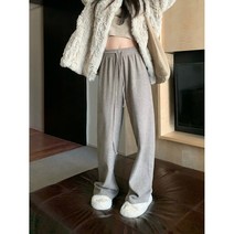 맨드리 밴딩 니트 기모 와이드 팬츠
