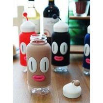 특이한 입체 디자인 텀블러 물병 헬스물통 물디스펜서, 브라운