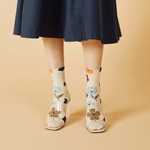 개미양말 세련된 컬러 꽃무늬 패턴 여자 패션 양말
