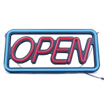 led 메뉴판 광고판 라이트패널 상점가 매우 밝은 사업 상점 상점 로고 광고 빛 널을 위한 지도된 상점 열려있는 네온사인, 파란색과 빨간색, 나는 플러그