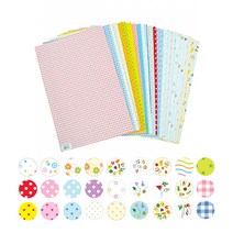 [HM]무늬 칼라펠트 접착식 45x30cm 670-과일야채(하양)