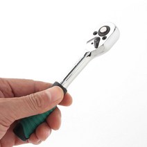 엠케이유통 15.5cm 라쳇 렌치 핸들 (96466) 토크 텍 깔깔이 공구 스텐 소켓 자동차 정비 자전거 수리, 1개