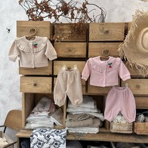 니트 상하복 봄 돌아기 유아 아동 키즈 여아 프릴 가디건 귀여운 배기팬츠 데일리룩