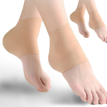 맑음찬 촉촉한 발 뒤꿈치 실리콘 각질 보습 쿠션 패드 양발, 살색, 남녀공용, 2세트