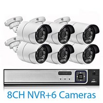 울트라 HD POE NVR 시스템 키트 야외 CCTV 녹화 감시 8MP IP 카메라 홈 비디오 4K, 04 8CH NVR and 6Cameras_03 1t