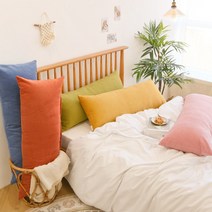 라곰 코듀로이 직대 롱쿠션(솜포함) 100x40 5color, 핑크