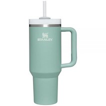 Stanley Quencher H2.0 FlowState 스테인리스 스틸 진공 단열 텀블러 뚜껑 및 빨대 포함 물 아이스 티 또는 커피 스무디 등용 안개 1.2L(40온, 40 oz, Eucalyptus