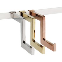 각15X30용 P형 2단 사각 행거 벽선반 매장 진열 수납 인테리어 페이스아웃 벽걸이 각후크 부속, 브론즈Y