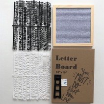블랙보드꾸미기 카페메뉴판제작 초크아트 코르크 보드 10x10 인치 벽 장식 펠트 레터 오크 나무 메시지 460 편지 Drawstring 가방 홈, 25x25CM+Flower gray
