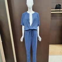 시에로 허리밴딩 반팔 소매 져지 점프수트 SH2OPF523