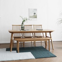 [오크] O1형 식탁/테이블 세트 화이트오크 1800, 단품