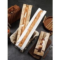 계란바구니 바게트 가방 크래프트 종이 실용적인 빵 플로드지 선물봉투 쇼핑몰지 비닐포장 예쁜, brown long letter