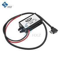 시거잭 인버터 차량용 자동차 전원 변환기 DC-DC 12V 5V 3A 15 마이크로 미니 USB 스텝 다운 전압 출력 어댑터 저열 자동 보호, 01 Curved Micro USB