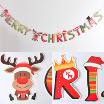 메리 크리스마스 가랜드 알록달록 가랜드 MERRY CHRISTMAS