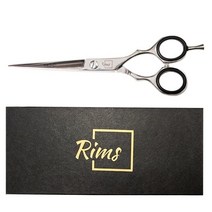 Rims 전문 헤어 가위 헤어컷 16.5cm(6.5인치) 440C 일본 스테인리스 스틸 시니어 미용실용 조절 나사 포함
