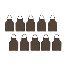 손님용 목걸이형 앞치마 6컬러 [식당용/주방용/위생용/목걸이형/미니 앞치마], 10개, 브라운